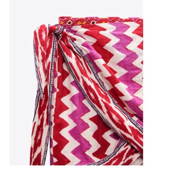 Zara wrap sarong skirt with beads, size small, great condition! - Picture 5 of 10